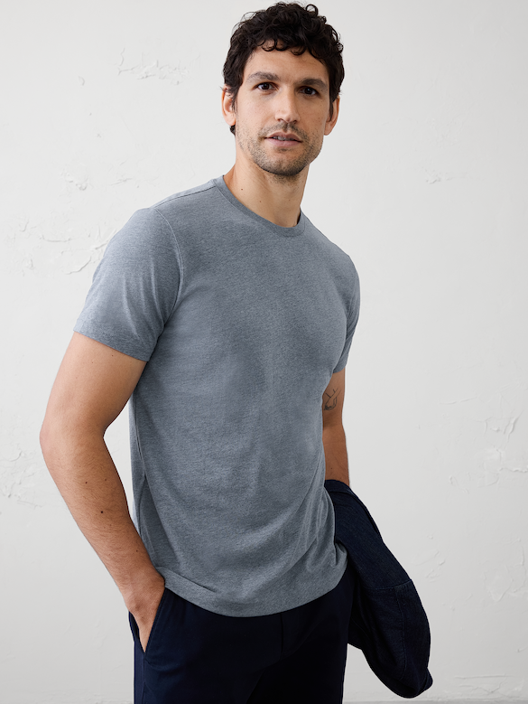 Standard-Fit Premium Wash Crew-Neck T-Shirt