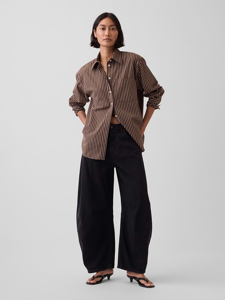 Image number 2 showing, Organic Cotton Poplin Big Shirt