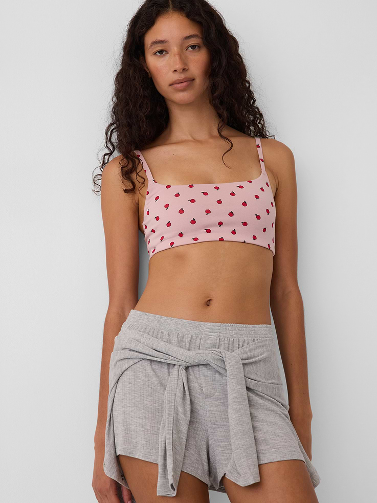 L'image numéro 5 présente Soutien-gorge léger à encolure dégagée en coton biologique extensible PureDouceur