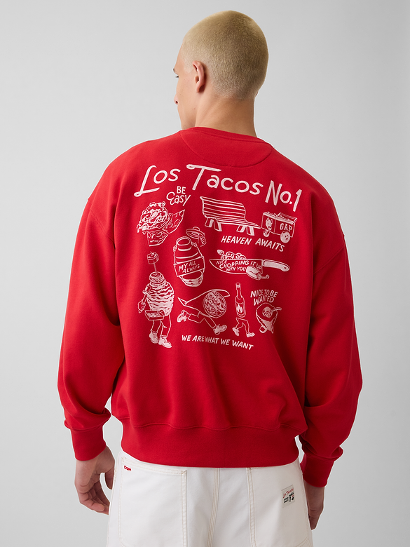 Adult Los Tacos No. 1 Heavyweight French Terry Oversized Sweatshirt