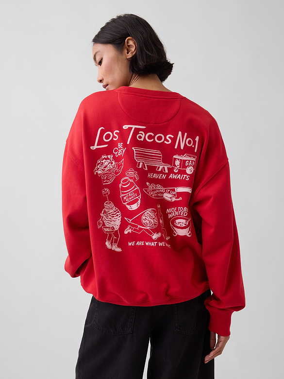 Adult Los Tacos No. 1 Heavyweight French Terry Oversized Sweatshirt