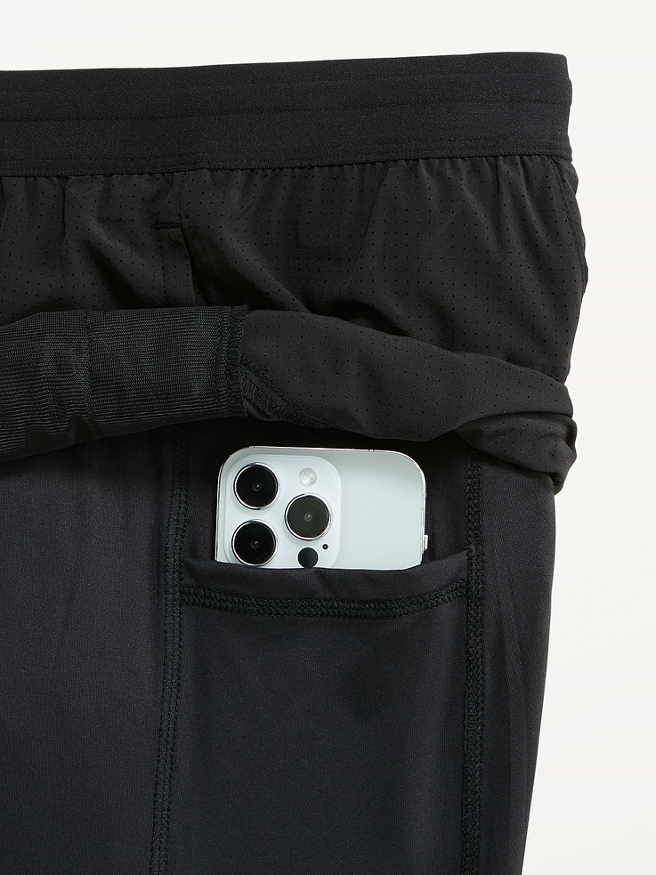 Image 4 of 4, 2-In-1 Performance Run Shorts -- 5-inch inseam