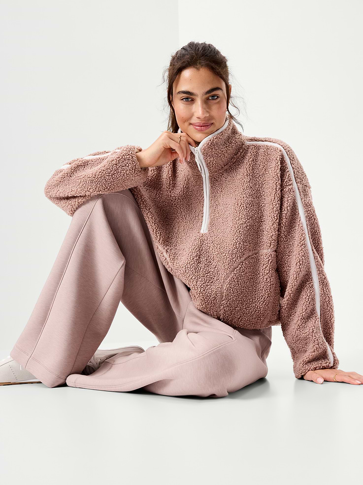Image number 3 showing, Loose Sherpa Quarter-Zip Pullover