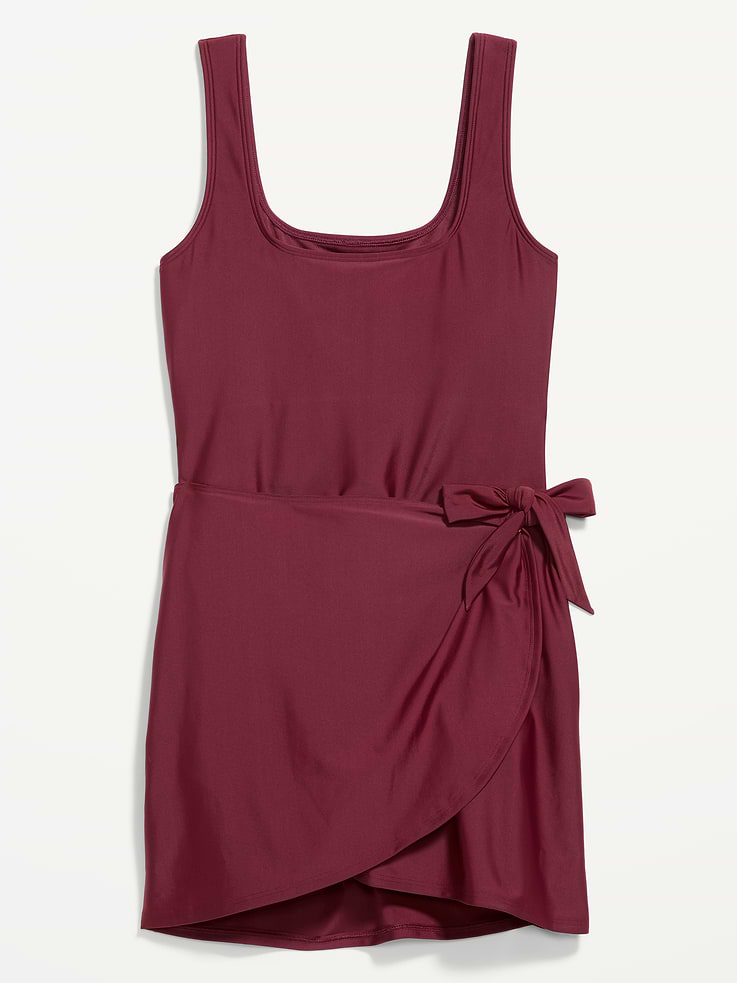 Image number 4 showing, Matte Side-Tie Swim Dress