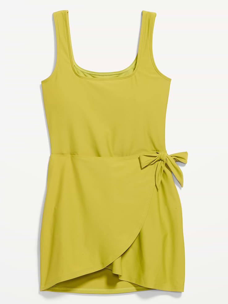 Image number 4 showing, Matte Side-Tie Swim Dress