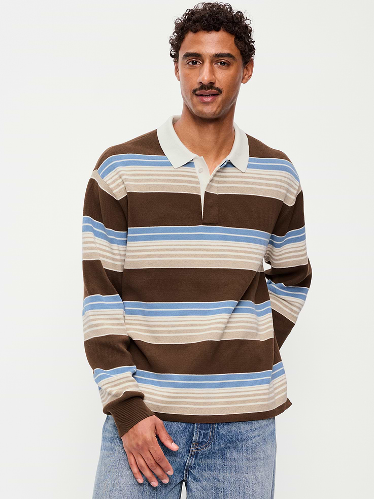 Image number 1 showing, Long-Sleeve Rugby Polo