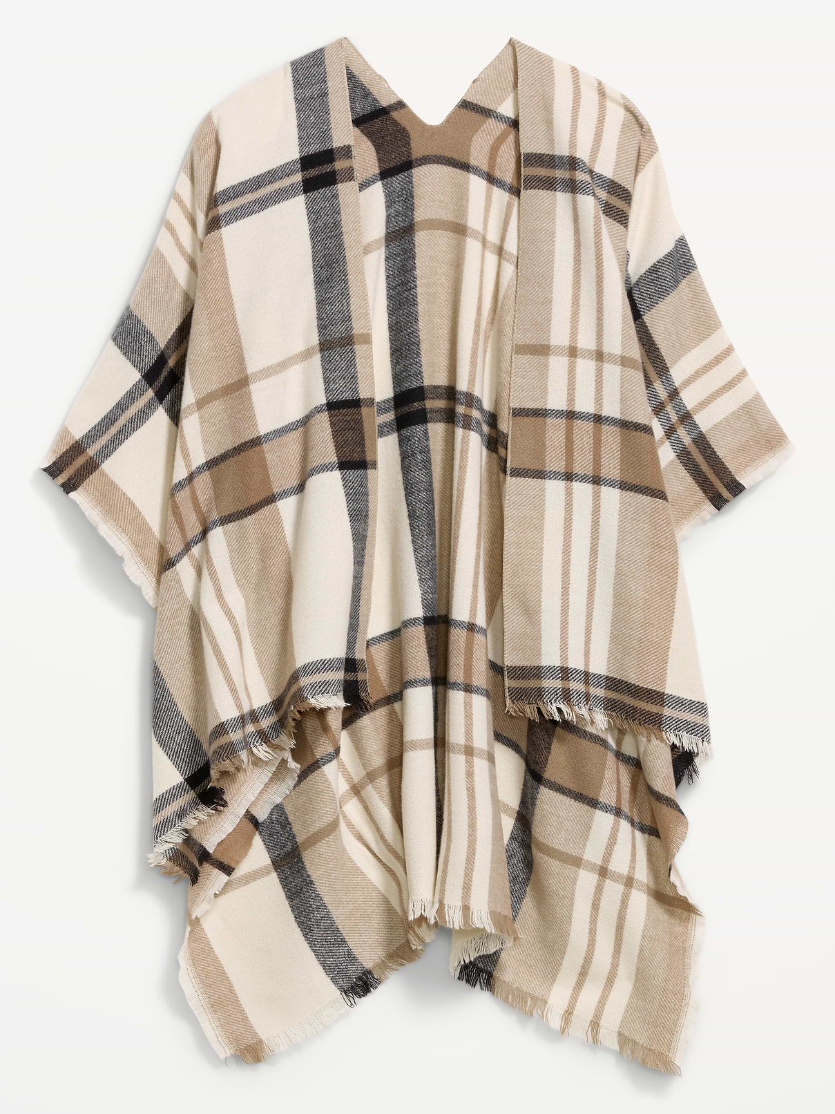 Image number 2 showing, Flannel Fringe Poncho