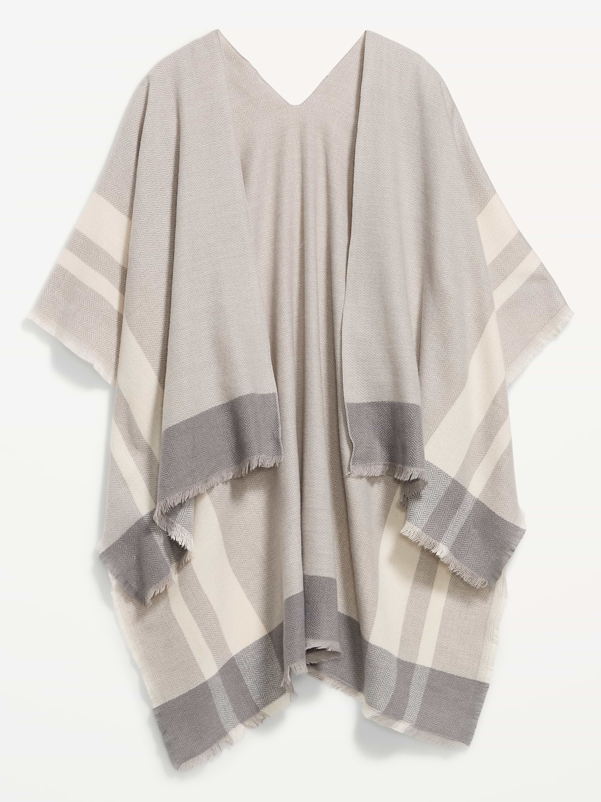 Image number 1 showing, Flannel Fringe Poncho