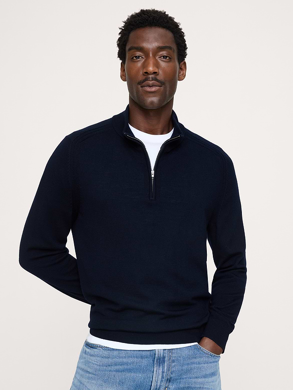 Merino Quarter-Zip Sweater
