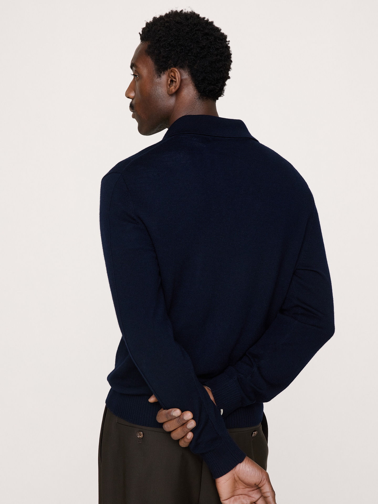 Image number 2 showing, Merino Zip-Up Sweater Polo