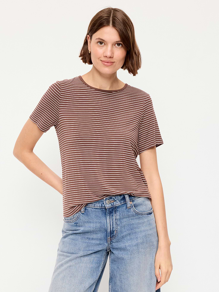 L'image numéro 1 présente T-shirt ras du cou luxueux