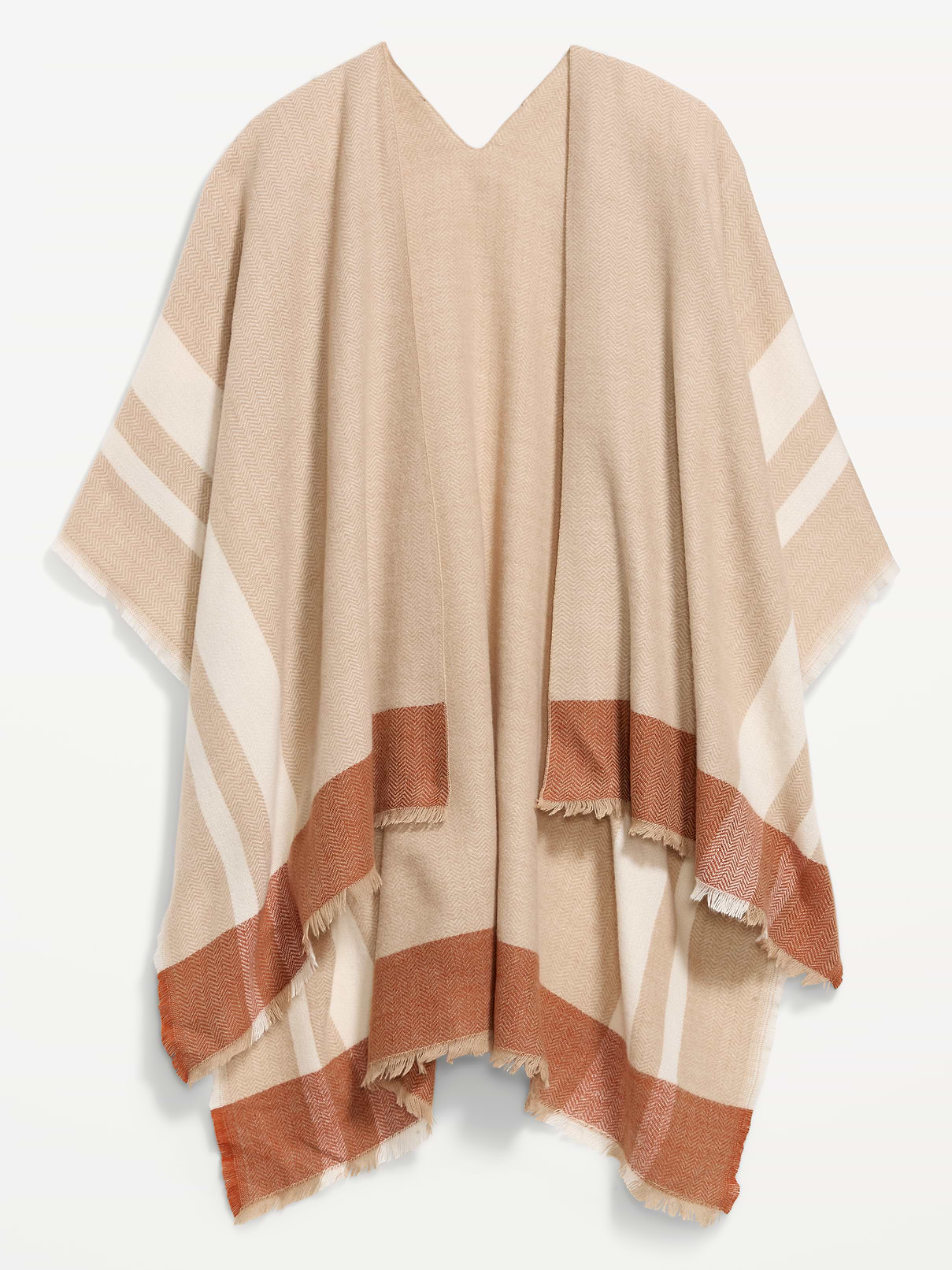Image number 1 showing, Flannel Fringe Poncho