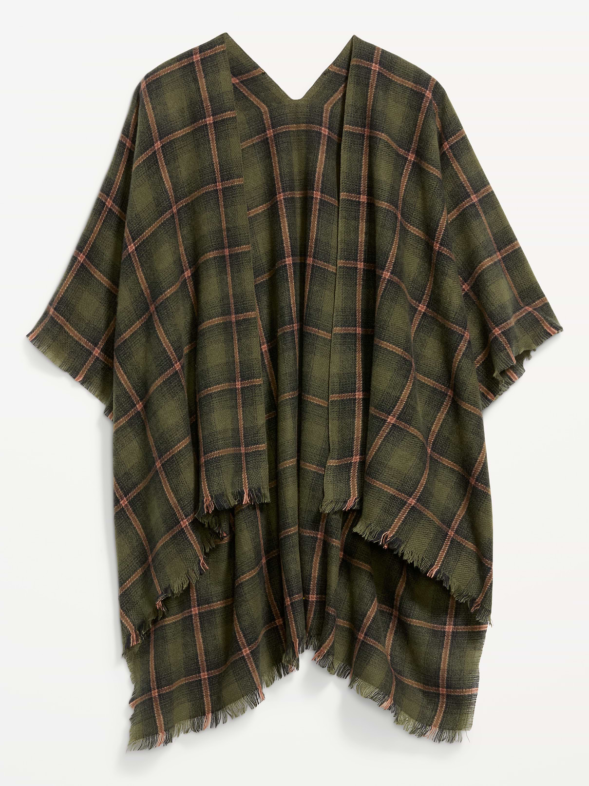 Image number 2 showing, Flannel Fringe Poncho