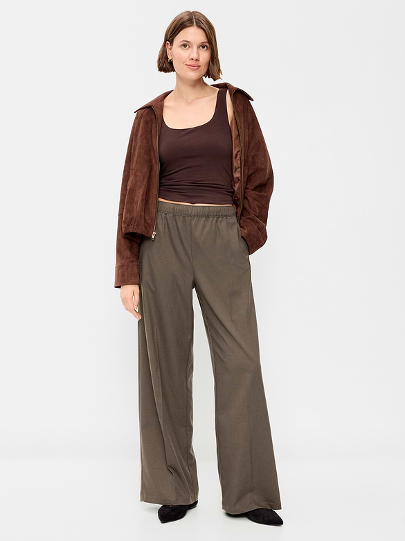 High-Waisted Wide-Leg Trouser