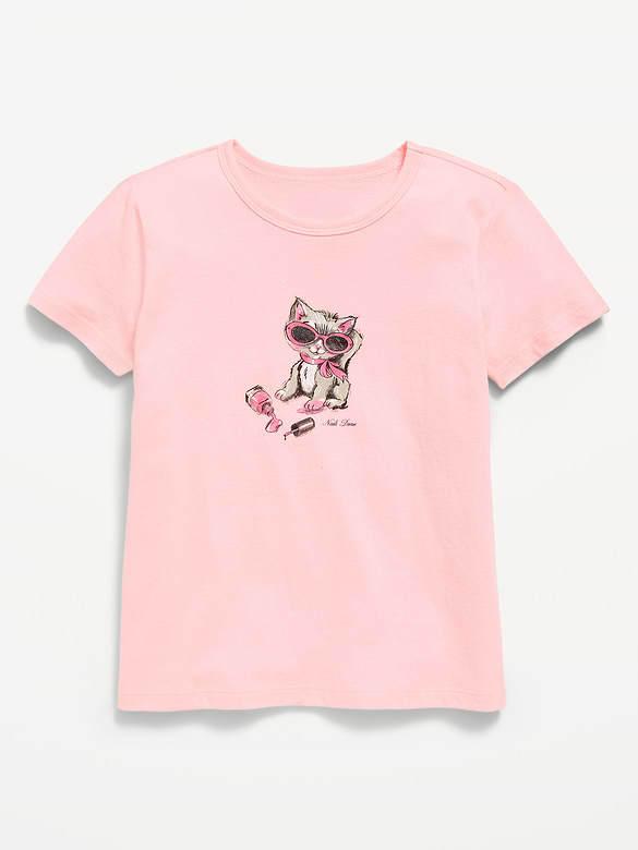 T-shirt à manches courtes à imprimé pour fille