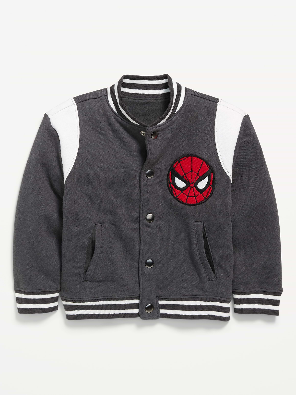L'image numéro 1 présente Blouson d’aviateur surdimensionné Spider-Man de Marvel™ en molleton pour tout-petit