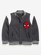 L'image numéro 1 présente Blouson d’aviateur surdimensionné Spider-Man de Marvel™ en molleton pour tout-petit