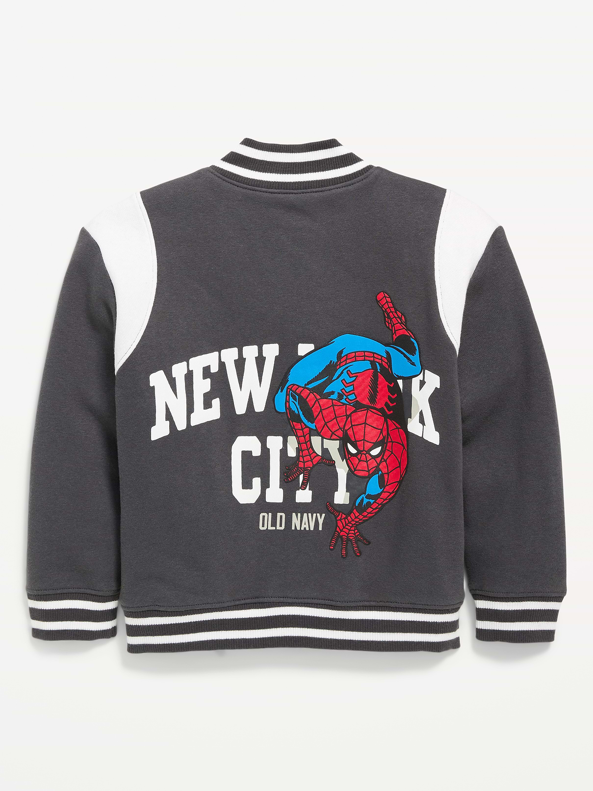 L'image numéro 2 présente Blouson d’aviateur surdimensionné Spider-Man de Marvel™ en molleton pour tout-petit