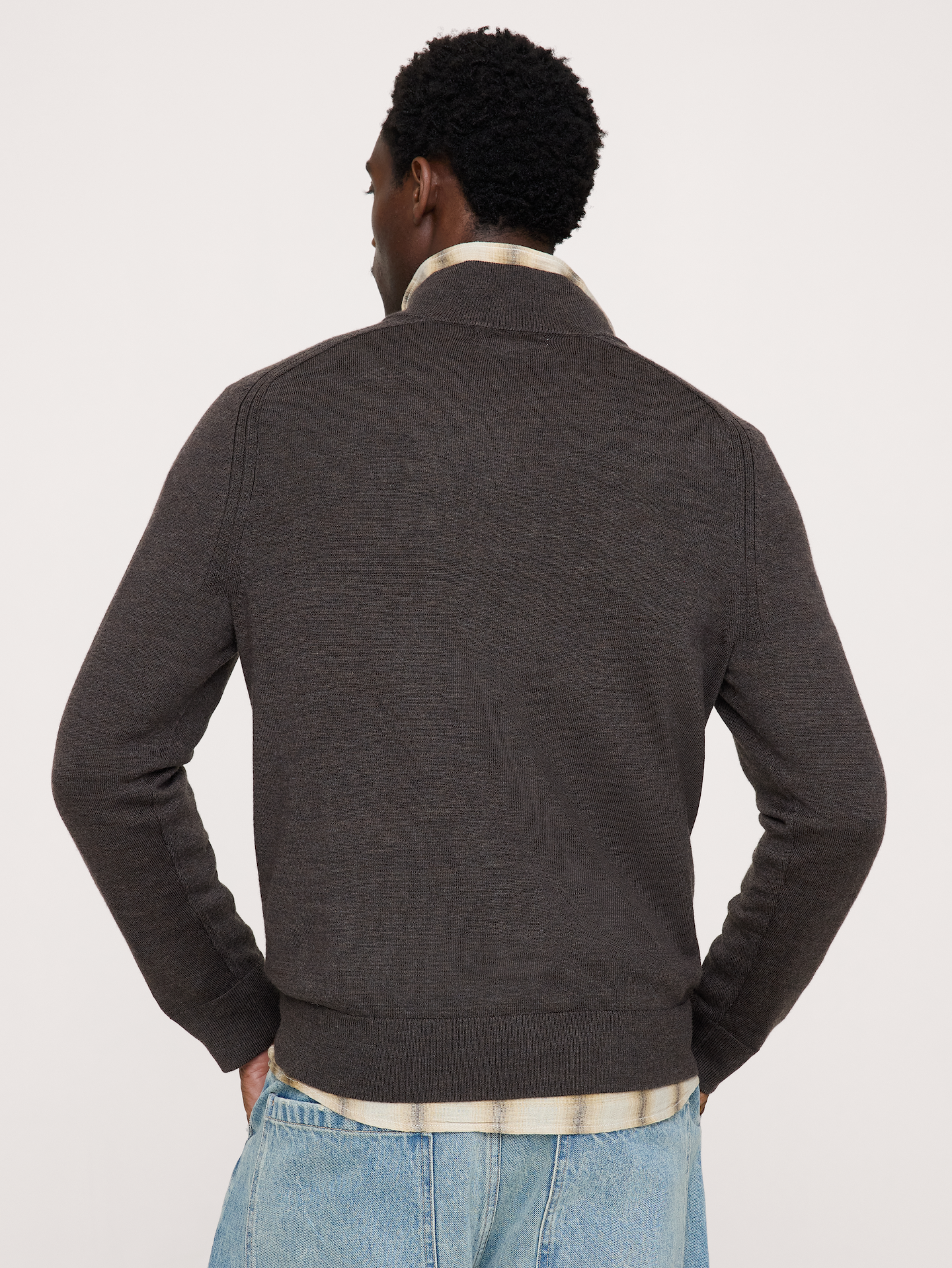 Image number 2 showing, Merino Quarter-Zip Sweater