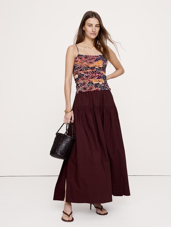 Ruched Mesh Tank
