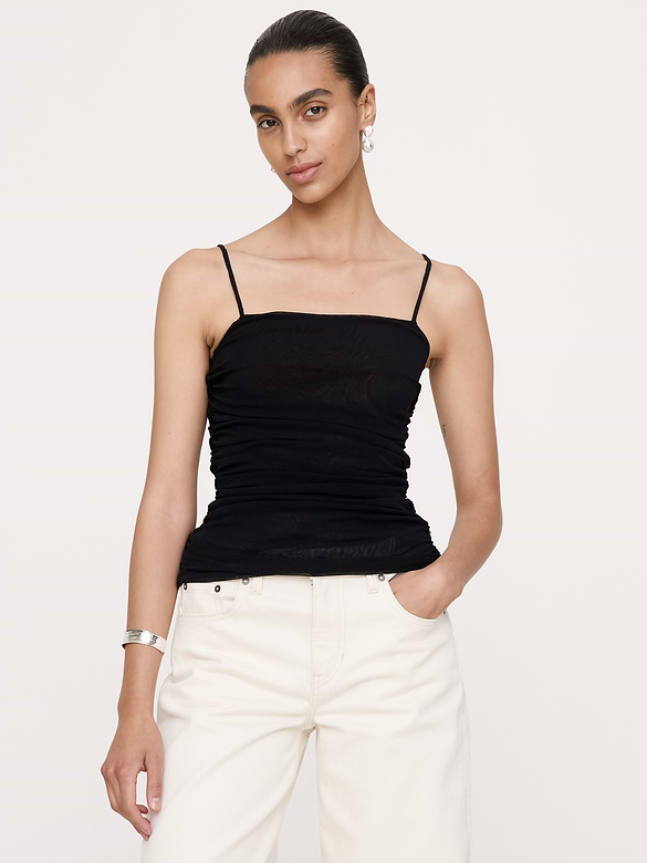 Ruched Mesh Tank