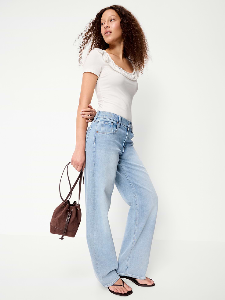 Image number 3 showing, Lettuce-Edge Scoop-Neck Top