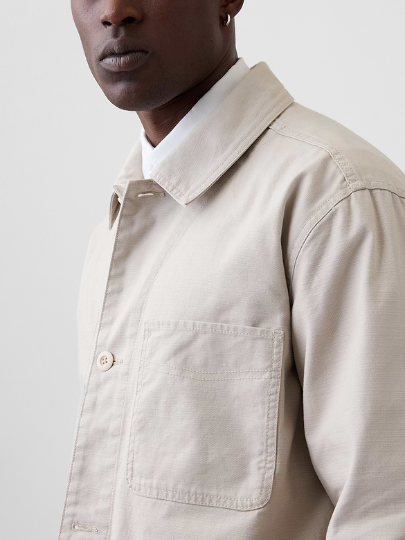 Relaxed Twill Chore Jacket