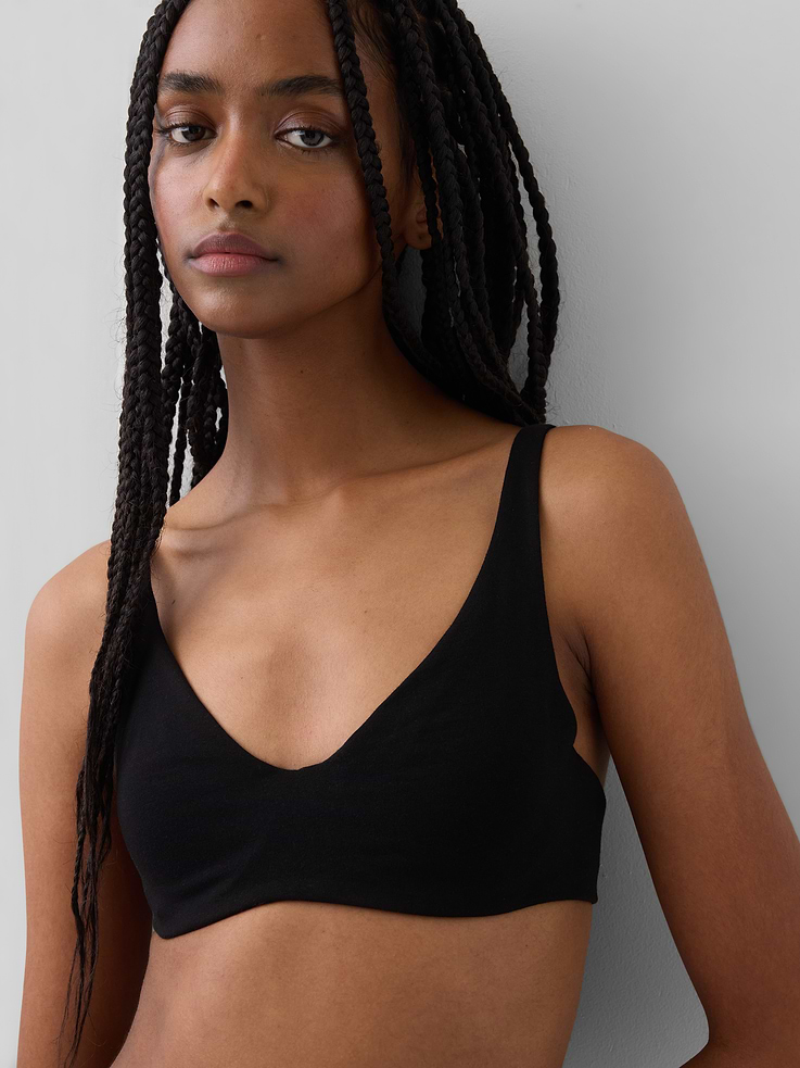 Image number 3 showing, Organic Stretch Cotton Unlined Bra
