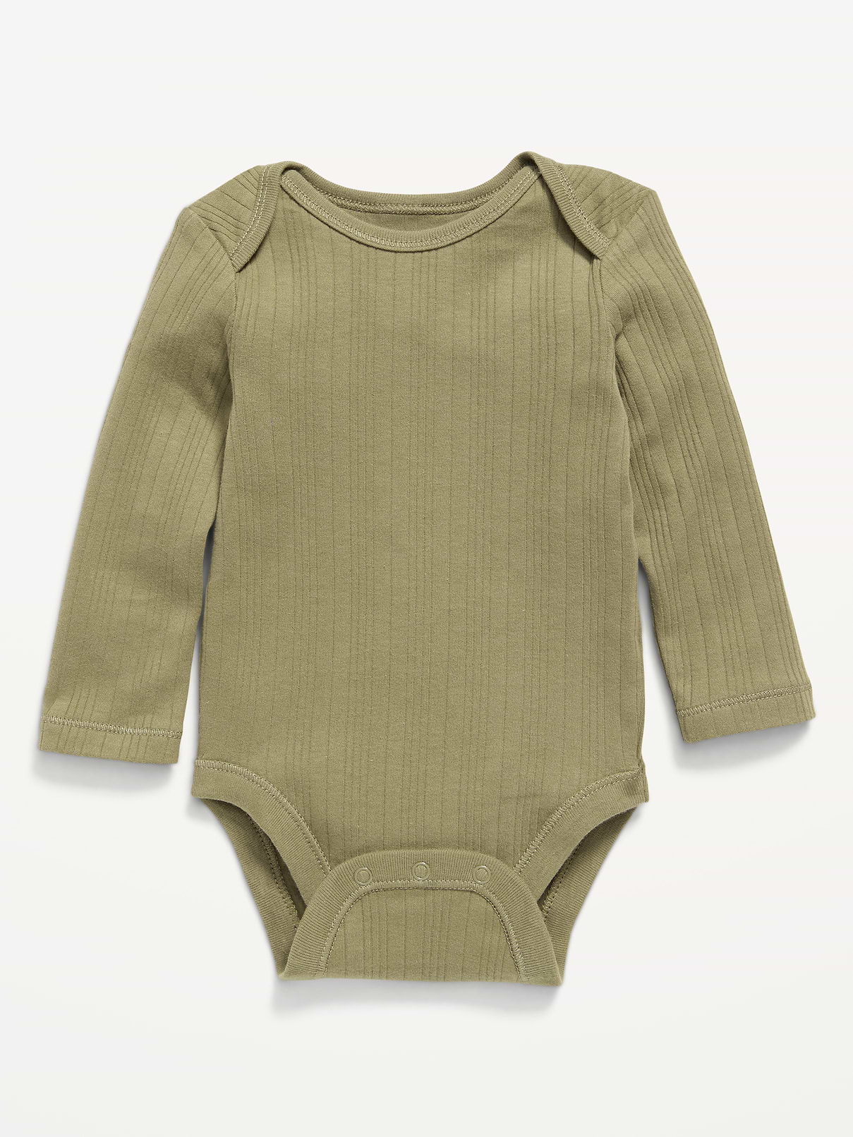 Image number 1 showing, Long-Sleeve Ribbed Bodysuit for Baby