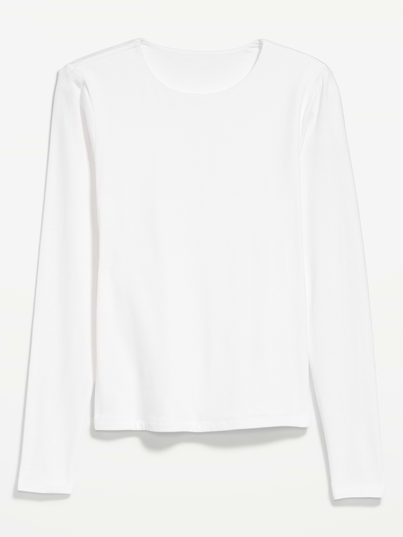Hug Double-Layer Crew-Neck Long-Sleeve Top