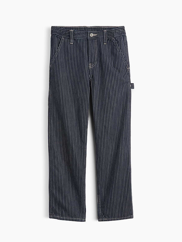 Kids Relaxed Railroad Stripe Carpenter Jeans