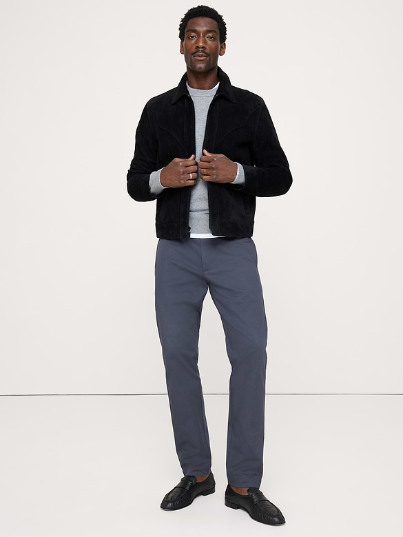Chino étroit en tissu italien extensible