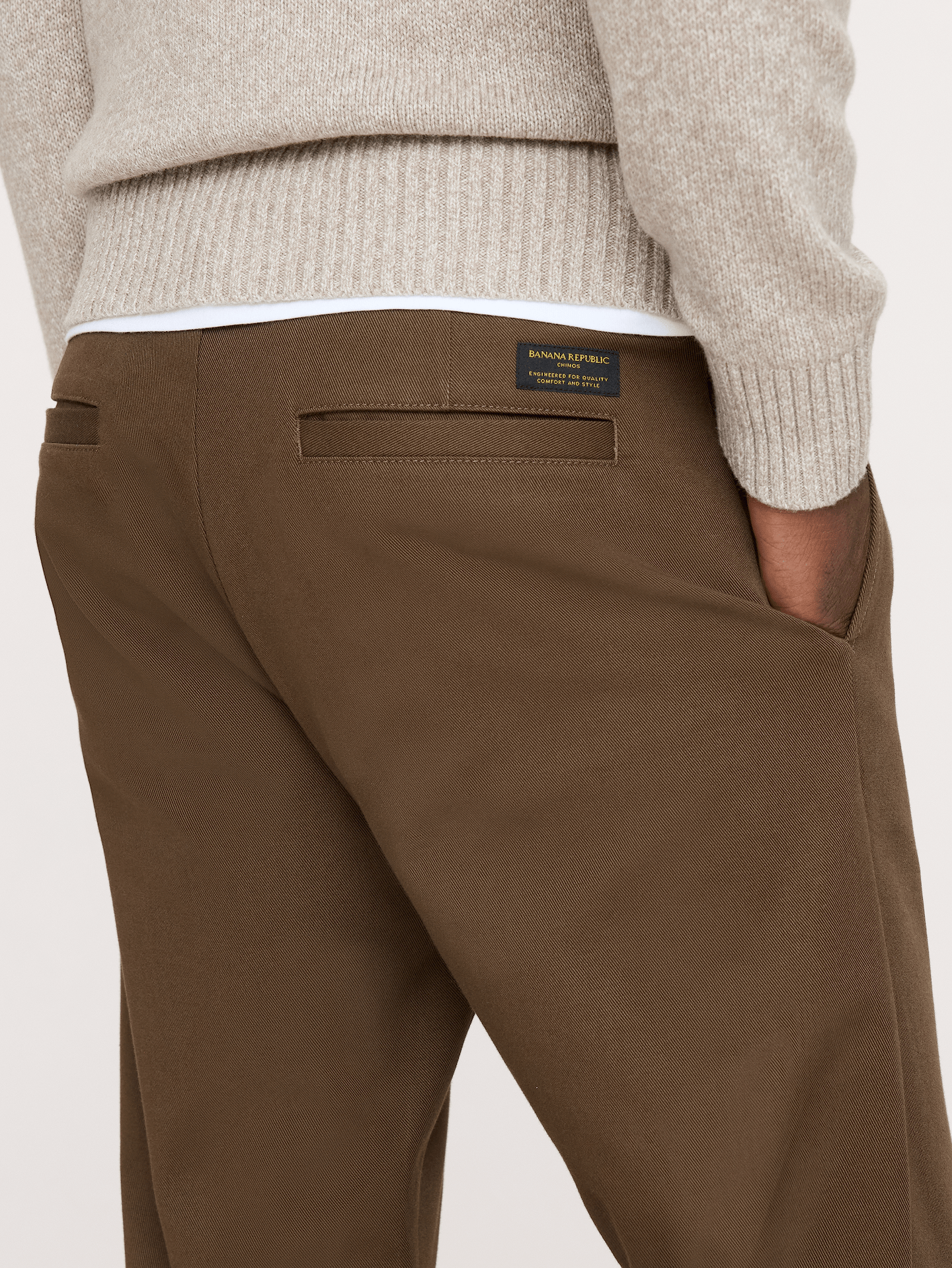 L'image numéro 3 présente Chino étroit en tissu italien extensible