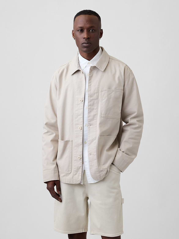Relaxed Twill Chore Jacket