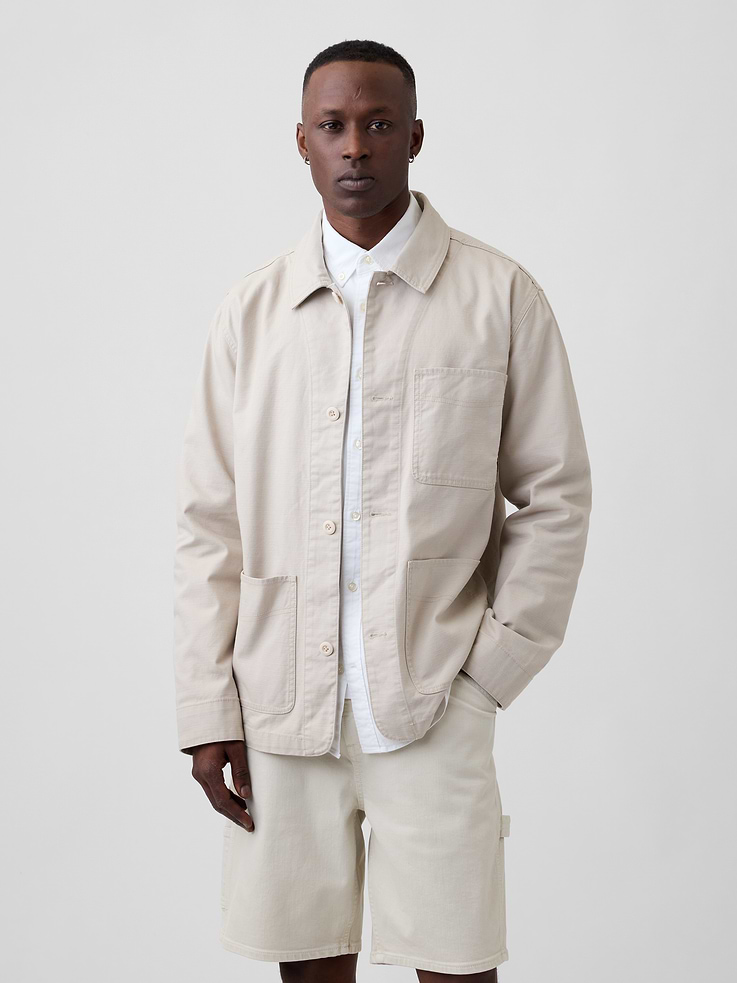 Image number 1 showing, Relaxed Twill Chore Jacket
