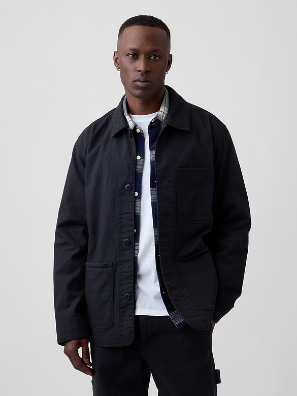 Relaxed Twill Chore Jacket