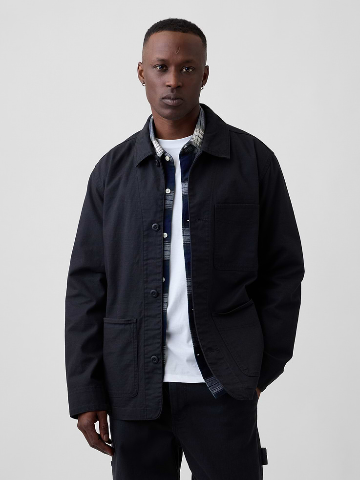 Image number 1 showing, Relaxed Twill Chore Jacket