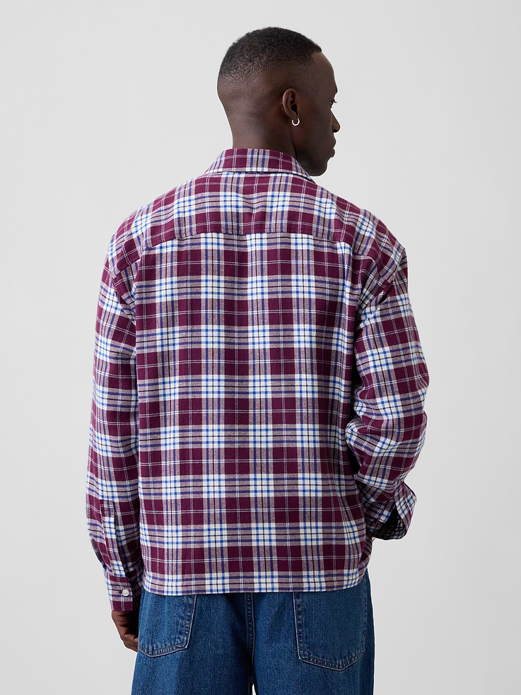 Image 2 of 5, Flannel Shirt in Boxy Fit