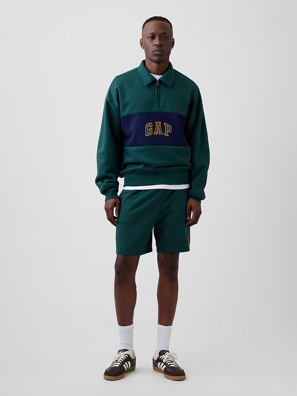 Oversized Gap Logo Quarter-Zip Sweatshirt