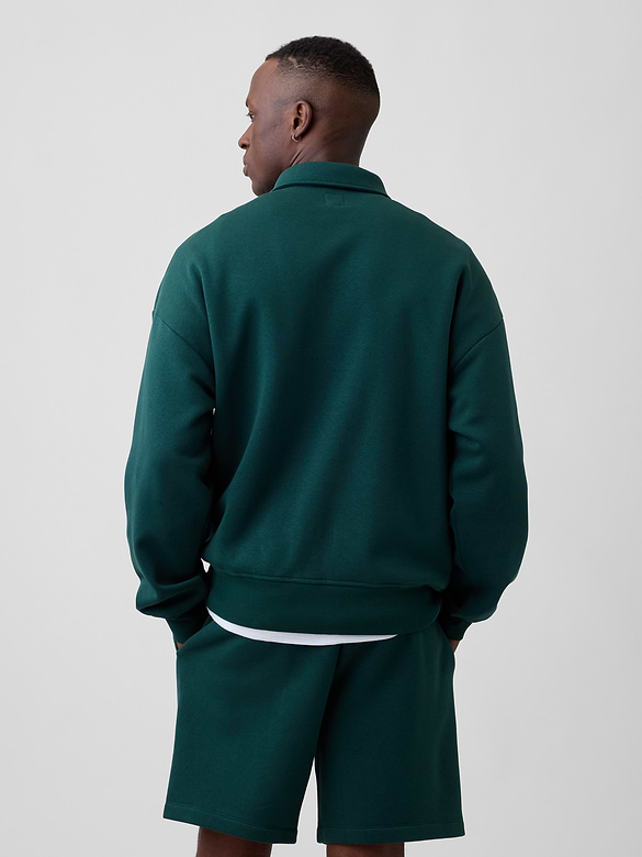 Oversized Gap Logo Quarter-Zip Sweatshirt