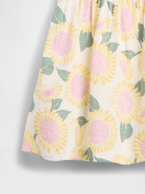 Baby & Toddler Cotton Gauze Sunflower Dress