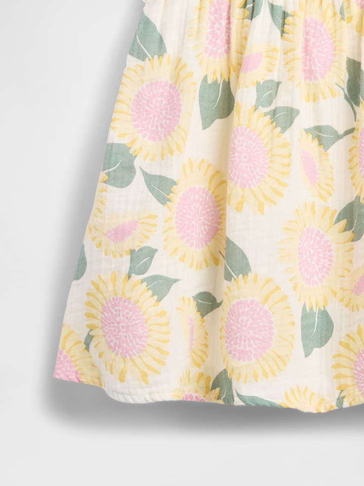 Image number 4 showing, Baby & Toddler Cotton Gauze Sunflower Dress