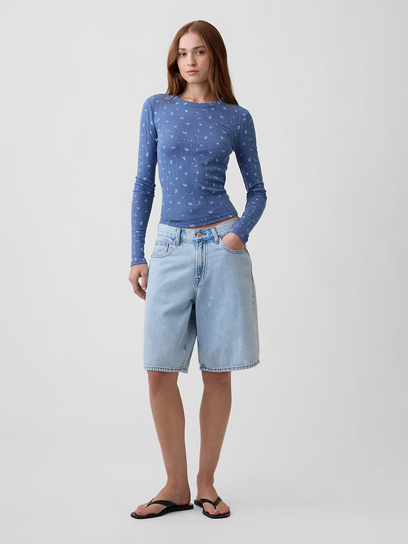 Essential Ribbed Pointelle T-Shirt