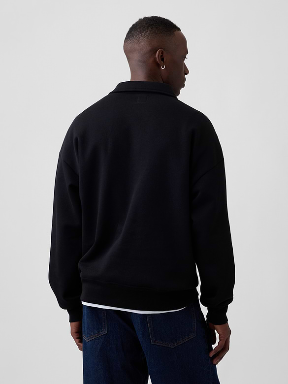 Oversized Gap Logo Quarter-Zip Sweatshirt