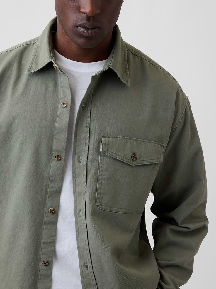Image number 4 showing, Twill Shirt in Boxy Fit