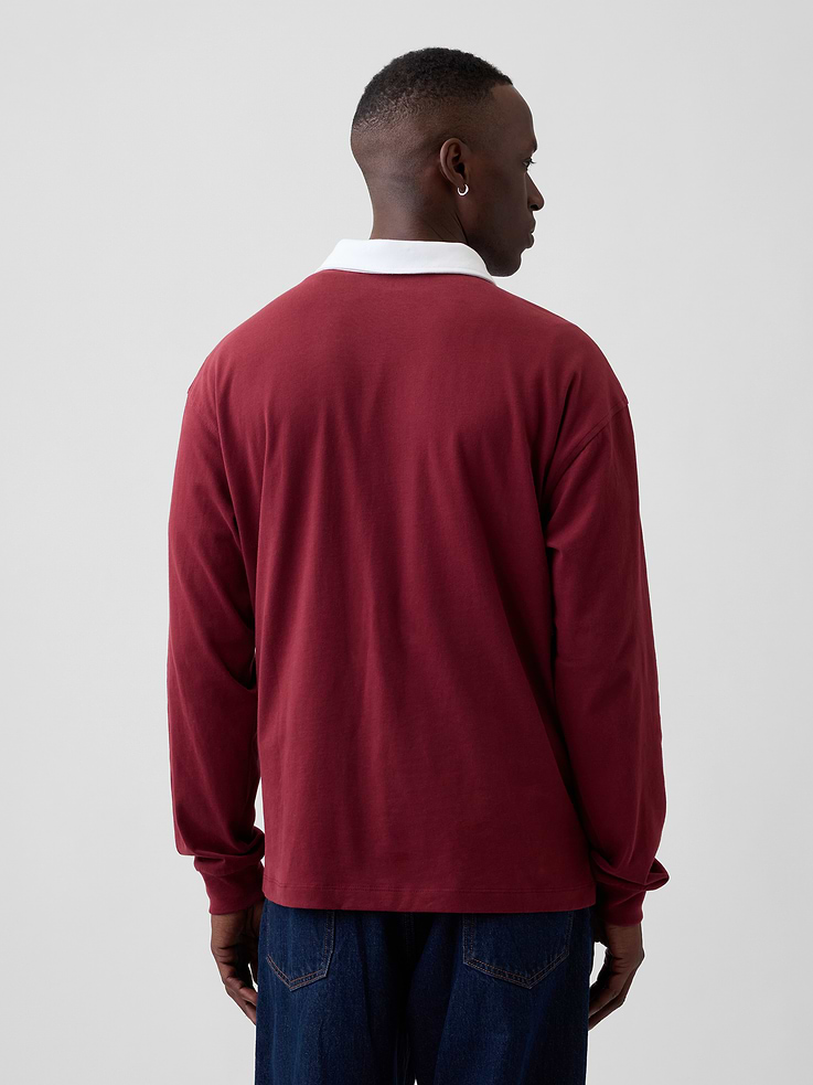 Image number 2 showing, Boxy Colorblock Rugby Polo Shirt