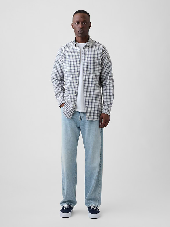 Stretch Poplin Shirt in Standard Fit