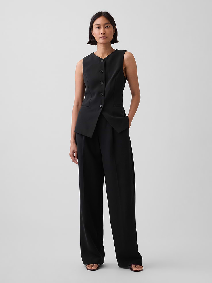 Image number 2 showing, High-Neck Longline Vest