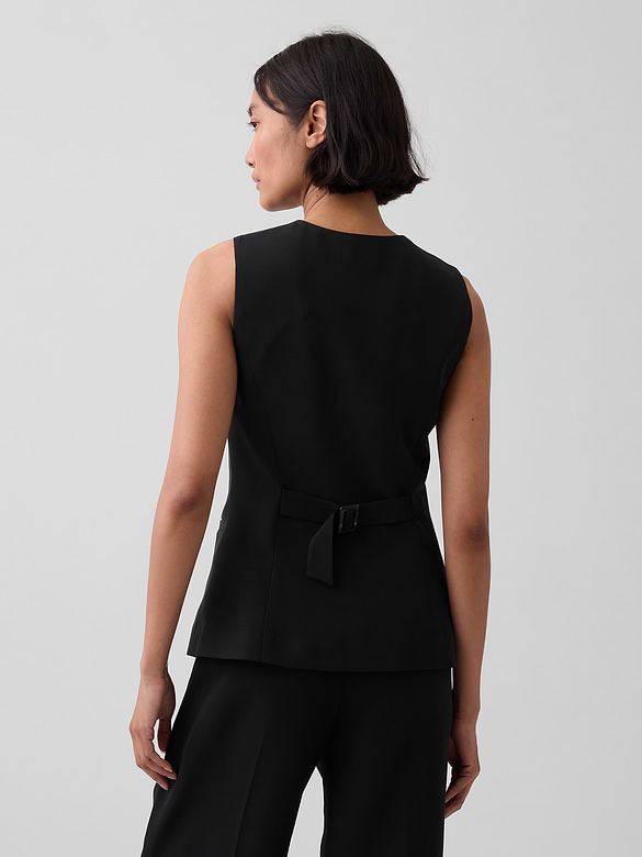 High-Neck Longline Vest