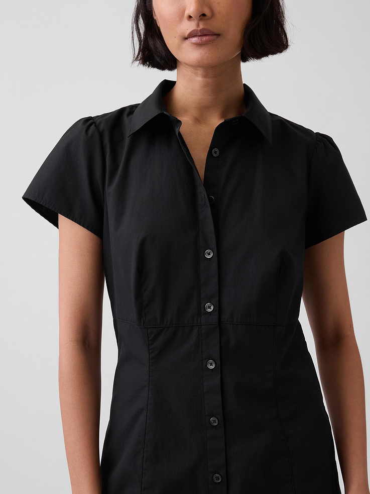 Image number 4 showing, Empire-Waist Mini Shirtdress